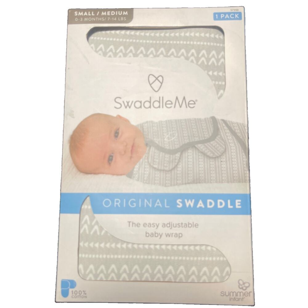SwaddleMe Original Swaddle New in Box 0-3 Months Gray Unisex Baby 1 Pack